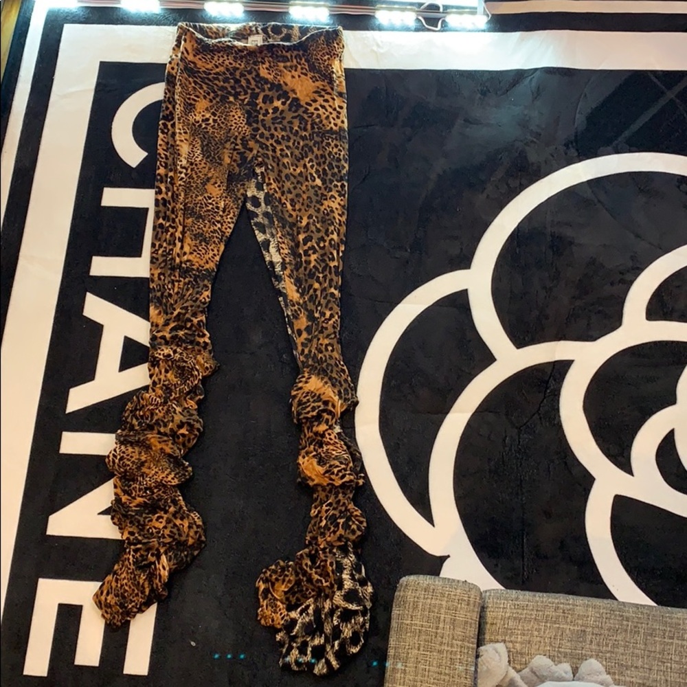 Animal Prints Stacked Pants.
